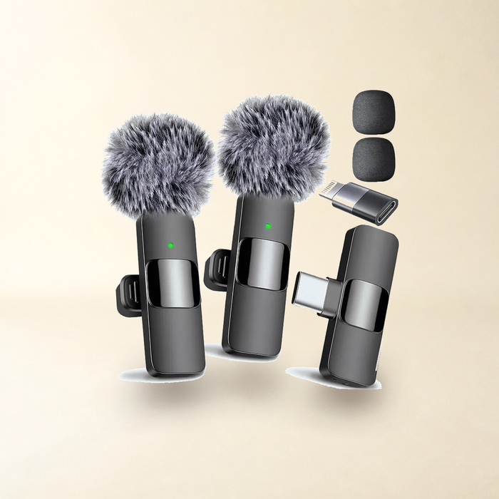 Clip lavalier mic, plug-in receiver dongle — Pocket Finds at Jawsome Finds