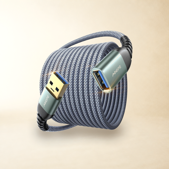 Ten-foot grey USB 3.0 extension cable — Pocket Finds at Jawsome Finds